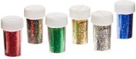 school smart craft glitter with shaker tops, assorted color (set of 6): add sparkle to your diy projects logo