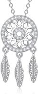 🌙 s925 sterling silver dream catcher necklace: auspicious cubic zirconia amulet pendant by dohaooe logo