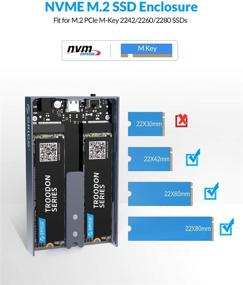 img 1 attached to 🔥 High-Speed Dual-Bay NVMe Enclosure: ORICO External HDD Enclosure with USB3.1 Gen2 10Gbps, M.2 Type-C SSD Docking Station for PCIe M-Key B&amp;M Key 2230/2242/2260/2280 SSD - Up to 4TB (M2P2J-Update)