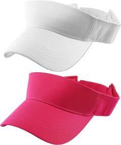 img 1 attached to 🧢 Funky Junque Women's Baseball Cap: Stylish High Ponytail Bun and Half Visor Design for Active Lifestyles