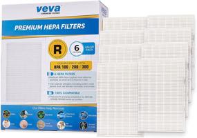 img 4 attached to VEVA HEPA Filter Replacements (6 Pack) - Compatible with Honeywell Air Purifier Series HPA090, HPA100, HPA200, HPA250 & HPA300