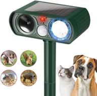 ultrasonic animal deterrent with solar power and motion sensor - effective for cats, dogs, foxes, birds and more logo