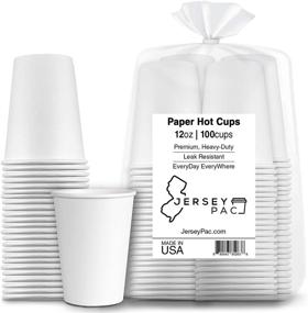 img 4 attached to 🔥 JerseyPac 12Oz Disposable Paper Hot Cups (100-Count) - Ideal for Hot Coffee, Tea, and Cocoa at Parties - Sturdy, Durable, and Leak-Proof Drinkware - Recyclable, Environmentally-Friendly - White (12 Oz.)