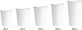 img 2 attached to 🔥 JerseyPac 12Oz Disposable Paper Hot Cups (100-Count) - Ideal for Hot Coffee, Tea, and Cocoa at Parties - Sturdy, Durable, and Leak-Proof Drinkware - Recyclable, Environmentally-Friendly - White (12 Oz.)