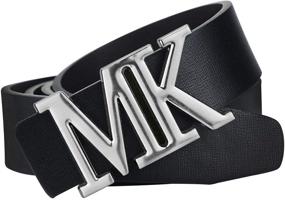 img 2 attached to 👔 Men's Accessories and Belts with Reversible Leather and Rotated Buckle