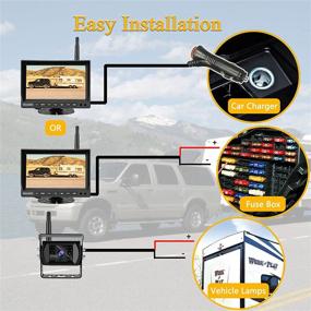 img 1 attached to 📷 Wireless Backup Camera Kit - VECLESUS VMW7: 1080P 7” IPS HD Monitor, IP69K Waterproof, High-Speed Stable Transmission - Ideal for Truck, RV, Trailer, Bus, Harvester, Pickup, Motorhome & Other Large Vehicles