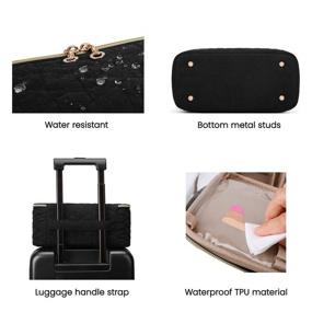 img 1 attached to 👜 BAGSMART Large Makeup Bag for Women - Cosmetic Travel Case Organizer, Black