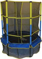 👧 high-quality 55" kids trampoline and enclosure set by upper bounce – quick and easy drop-click assembly round outdoor trampoline for children – supports up to 120 lbs logo