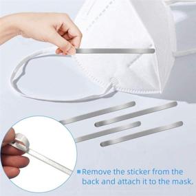 img 3 attached to 200 Pcs Aluminum Strip Nose Bridge Wire for Masks - 90mm Adhesive Metal Strips for DIY Face Mask Crafting Accessories and Handmade Making