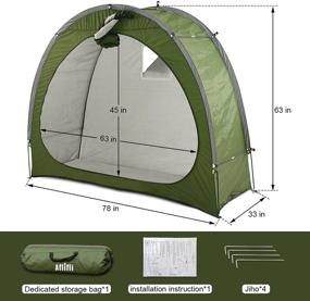 img 3 attached to 🚴 Premium AFLIFLI Outdoor Bike Storage Tent: Waterproof, Portable Bicycle Shed for 2 Bikes - Upgraded Oxford Fabric, Garden Shelter, Pool Cover, and Space Saving Storage Solution