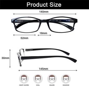 img 2 attached to 👓 Computer Glasses 2 Pair: Protect Your Eyes from Blue Light & Glare! Men and Women Anti Blue Light Glasses for Reading and Screen Time…