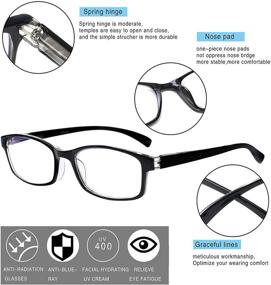 img 1 attached to 👓 Computer Glasses 2 Pair: Protect Your Eyes from Blue Light & Glare! Men and Women Anti Blue Light Glasses for Reading and Screen Time…