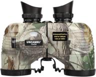 🔭 uscamel 10x50 marine binoculars with rangefinder compass, waterproof bak4 prism fmc lens for navigation, bird watching, hunting - includes tripod adapter logo