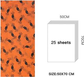 img 1 attached to 🕷️ Spooky Spider Design Gift Wrap Paper: Bulk Halloween Decorations for DIY Crafts - 25 Sheets, 19.7x27.5 inch