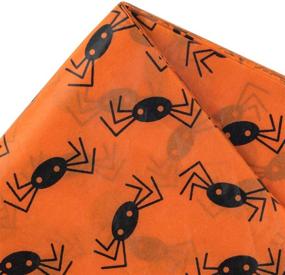 img 3 attached to 🕷️ Spooky Spider Design Gift Wrap Paper: Bulk Halloween Decorations for DIY Crafts - 25 Sheets, 19.7x27.5 inch