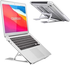 img 4 attached to 📱 Adjustable Laptop Stand: Portable Ergonomic Notebook Riser for MacBook/Surface Laptop, Multi-Angle, Ventilated Design - Silver01