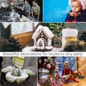 img 1 attached to 🌨️ TIME4DEALS Instant Snow Flock 32oz Artificial Snow Powder - Decorative Craft Snow for Fluffy Winter Displays, Christmas Villages, Home Decor, Xmas Tree, Train Sets