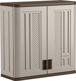 img 4 attached to 🏋️ Suncast BMC3000 Wall Mounted Garage Storage Cabinet - Resin Construction, 30.25" Doors & Slate Top, Silver/Platinum