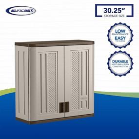 img 3 attached to 🏋️ Suncast BMC3000 Wall Mounted Garage Storage Cabinet - Resin Construction, 30.25" Doors & Slate Top, Silver/Platinum