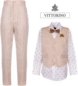 img 3 attached to 👖 Vittorino Linen Pants for Boys: Stylish Clothing for Suits & Sport Coats - Various Sizes Available