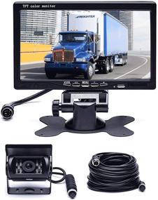 img 4 attached to 🔎 Hikity Backup Camera with Monitor Kit: Waterproof Night Vision Reverse Camera + 7" Rear View Monitor for RV, Trailer, Truck