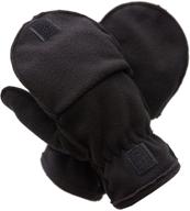 🧤 stay warm in style with pierre cardin fleece fliptop gloves logo