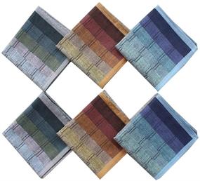 img 2 attached to 🧣 Plaid Men's Luxury Cotton Handkerchiefs for Sophisticated Style and Comfort
