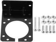 🚗 keenso right angle socket mounting bracket for 7 pin caravan towing trailer connector – complete with screws & nuts (black) logo