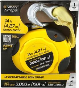 img 2 attached to 😎 SMARTSTRAPS - 171 Tow Strap: 14-Foot, 9,000 lbs Break Strength for Stuck Vehicles & Machinery - Commercial Duty