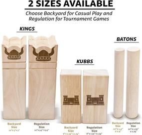 img 3 attached to Kubb Viking Clash Toss Game Set for Kids and Adults by GoSports