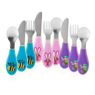 nuby 3-piece stainless steel utensil set for kids' home store логотип