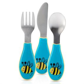 img 2 attached to Nuby 3-Piece Stainless Steel Utensil Set for Kids' Home Store