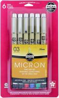 🖋️ sakura pigma micron 50049 ink pen set, assorted colors, 03 tip size, 6 count logo