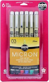 img 3 attached to 🖋️ Sakura Pigma Micron 50049 Ink Pen Set, Assorted Colors, 03 Tip Size, 6 Count