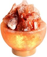 enhance your space with amazon basics natural himalayan salt lamp bowl - crystal pink: wood base, dimmer switch, and natural crystal chunks логотип