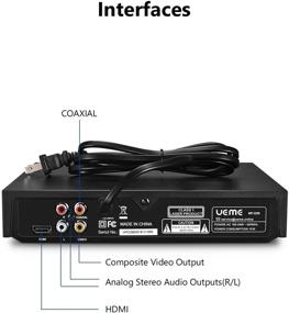 img 2 attached to 📀 UEME DVD Players: HDMI/AV/Coaxial Output, USB Input, Remote Control, PAL/NTSC Support