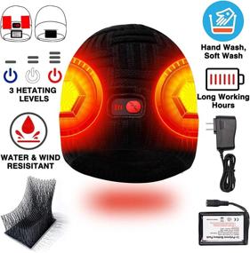 img 1 attached to 🔥 Autocastle Rechargeable Electric Heated Hat: Keep Warm in Winter with Battery Heat Skull Beanie for Men and Women