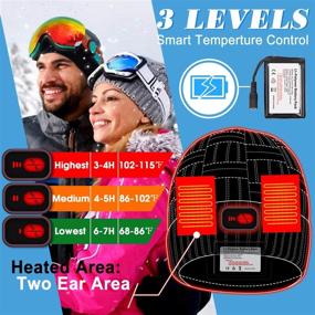 img 3 attached to 🔥 Autocastle Rechargeable Electric Heated Hat: Keep Warm in Winter with Battery Heat Skull Beanie for Men and Women