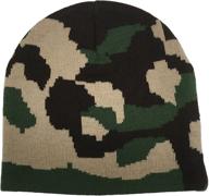 ❄️ cool and comfy: n'ice caps kids double knit camo beanie hat – perfect for winter logo