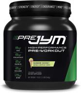 🌈 jym supplement science pre jym rainbow sherbet, black, 20 servings, pre workout - 300mg caffeine logo