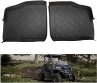 🏞️ kiwi master floor mats: best fit 2013-2018 polaris ranger xp 570 900 & full-size diesel front row tpe floor liners - all-weather protection slush mat black logo