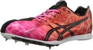 asics gun track knockout black women's shoes: unleash your running potential! logo