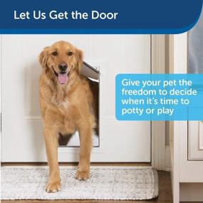 img 3 attached to 🐾 PetSafe Freedom Aluminum Pet Door - Interior & Exterior Dog and Cat Door - Sturdy Frame & Tinted, Flexible Flap - Easy Installation - Large/X-Large Sizes