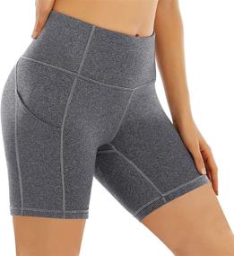 img 1 attached to 🩲 Heathyoga Biker Shorts for Women: High Waist Workout Shorts with Pockets for Yoga, Running, and More!