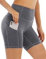 🩲 heathyoga biker shorts for women: high waist workout shorts with pockets for yoga, running, and more! logo