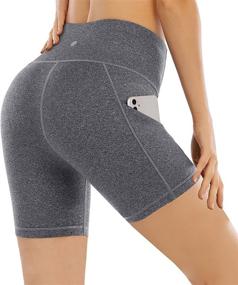 img 3 attached to 🩲 Heathyoga Biker Shorts for Women: High Waist Workout Shorts with Pockets for Yoga, Running, and More!