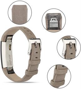 img 1 attached to 🎀 Tobfit Leather Bands: Stylish Replacement Accessories for Fitbit Alta/ Alta HR/ Ace - Designed for Women and Men