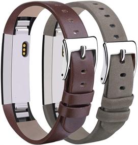 img 4 attached to 🎀 Tobfit Leather Bands: Stylish Replacement Accessories for Fitbit Alta/ Alta HR/ Ace - Designed for Women and Men