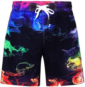 img 4 attached to 👕 ALOOCA Colorful Drawstring Boys' Running Boardshorts: Trendy and Functional Clothing for Active Kids