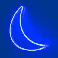 🌙 captivating mygoto blue moon neon night light: perfect art decorative led neon sign for children's room, party, wedding & christmas decoration логотип